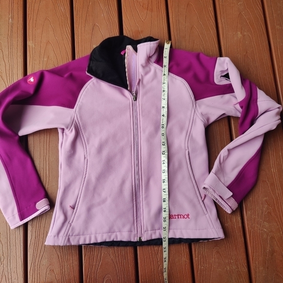 Marmot Gravity Soft Shell Jacket Lavender Pink Zip Up Athletic Coat Womens Small - Picture 8 of 14
